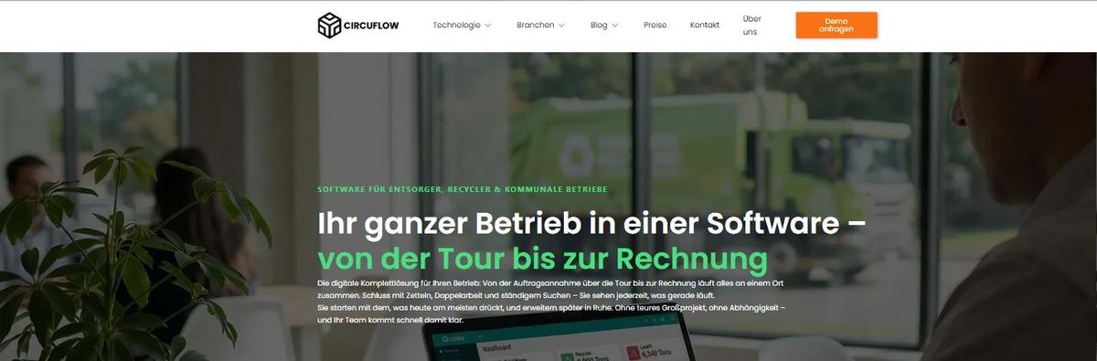 Circuflow – WordPress-Website unserer eigenen Odoo-basierten Lösung für die Kreislaufwirtschaft